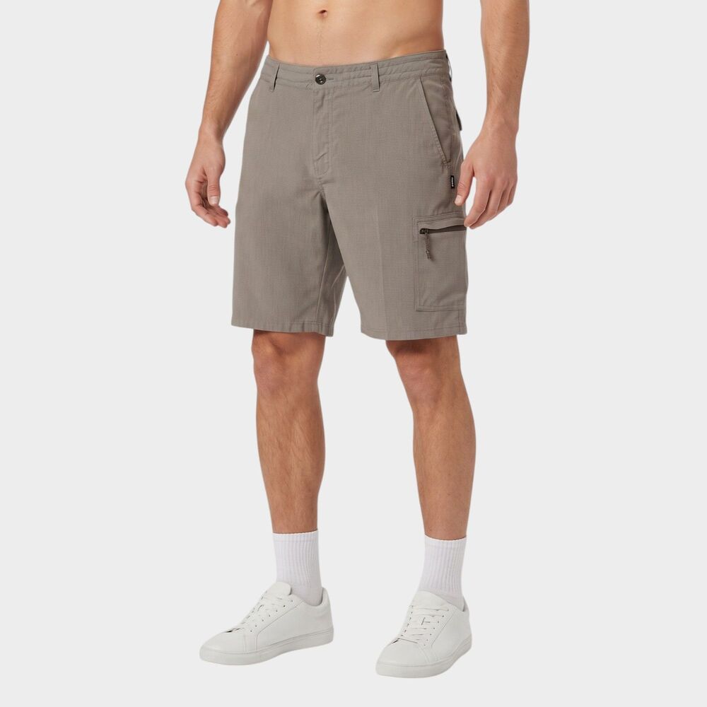 O'Neill Mens Gray Flat Front Shorts Size 36 Casual Walking Hybrid Surf